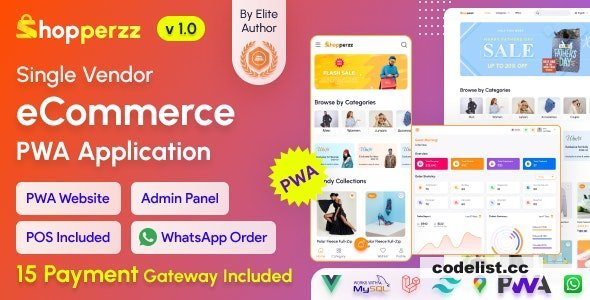 Shopperzz v1.8 - PWA eCommerce CMS with POS &amp; WhatsApp Ordering - nulled