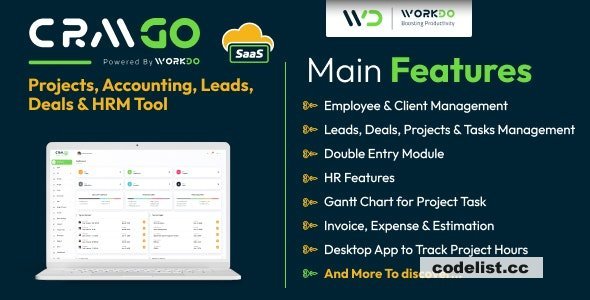 CRMGo SaaS v6.9 - Projects, Accounting, Leads, Deals &amp; HRM Tool - nulled