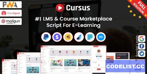 Cursus v1.3.6 - LMS &amp; Online Courses Marketplace Script Full Solution - nulled