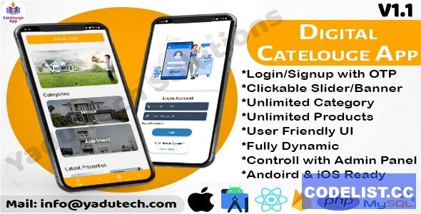 Multipurpose Digital Catalogue Android &amp; iOS App with Website and Admin Panel v1.1