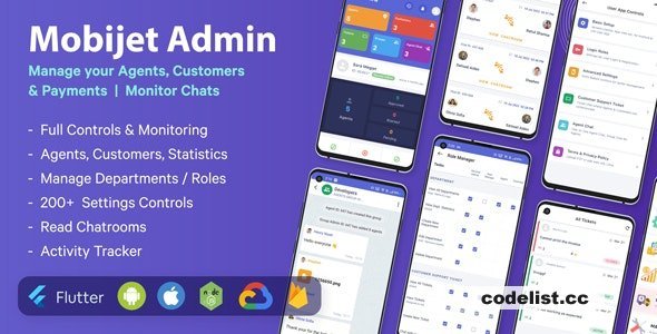 Mobijet ADMIN v1.0.12 - Manage &amp; Monitor Agents, Customer &amp; Payments | Android &amp; iOS Flutter app