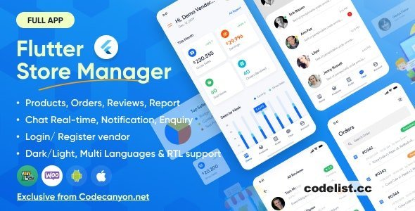 Flutter Store Manager v1.6.0 - App For Vendors Wordpress &amp; Woocommerce