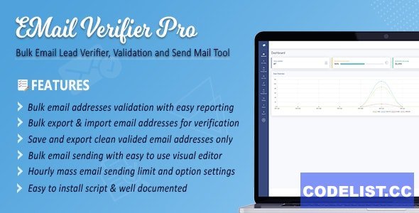 Email Verifier Pro v3.0.1 - Bulk Email Addresses Validation, Mail Sender &amp; Email Lead Management Tool