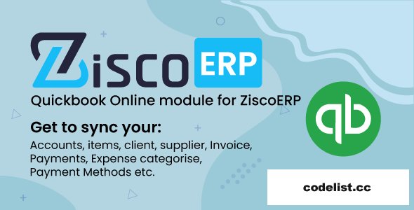 Quickbook Sync Module for ZiscorERP v1.0.1