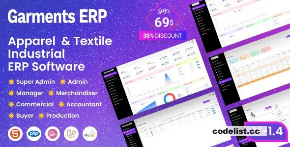 Garments ERP v1.4 - Apparel &amp; Textile Industrial ERP Software - nulled