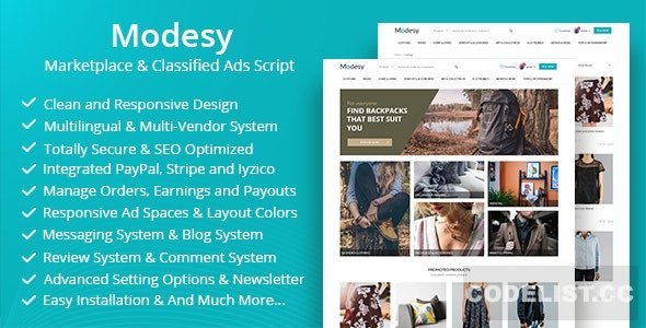 Modesy v2.3 - Marketplace &amp; Classified Ads Script - nulled