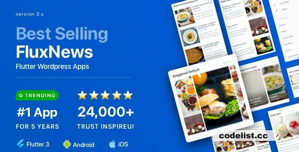 FluxNews v3.16.8 - Flutter mobile app for Wordpress