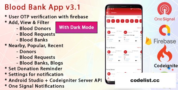Blood Bank App With Admin Panel & Material Design v3.1.1
