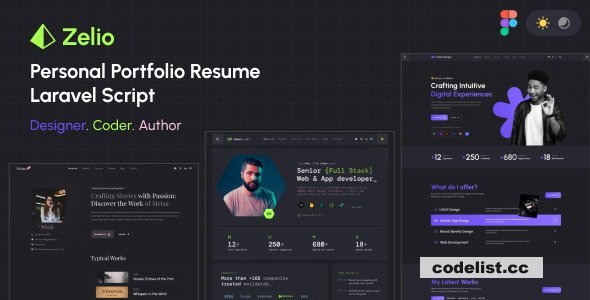 Zelio v1.1.7 - Personal Portfolio Resume Laravel Script - nulled