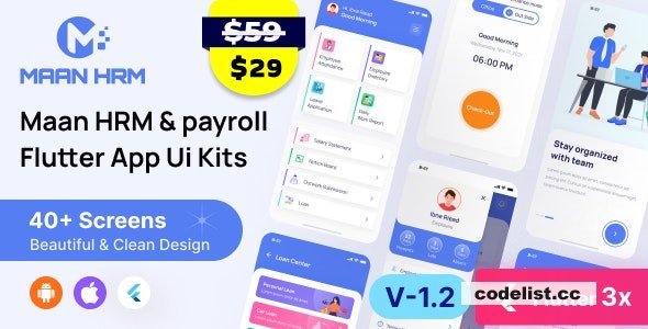 Maan HRM Flutter App UI Kit (Android &amp; iOS) v1.3