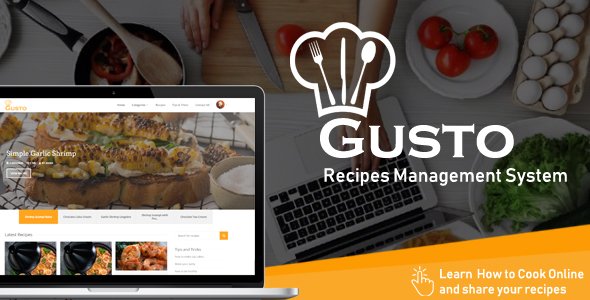 Gusto v3.6 - Recipes Management System