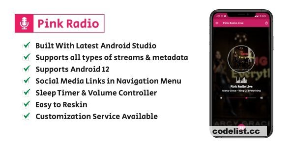 Pink Radio - Simple yet powerful Radio Player for Android