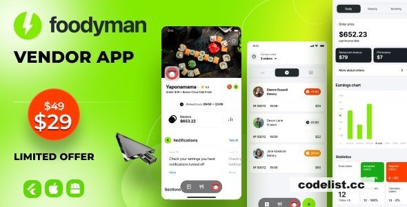 Foodyman v2023-4 - Vendor App (iOS & Android)
