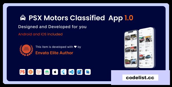 PSX Motors v1.0 - Classified App with Laravel Admin Panel