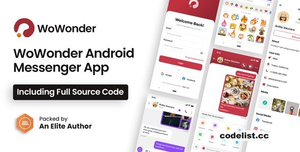 WoWonder Android Messenger v5.4 - Mobile Application for WoWonder Social Script