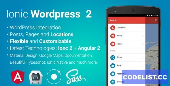ionWordpress 2 -Wordpress full Integrated hybrid app (ionic 2 &amp; angular 2)