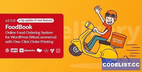 FoodBook v3.0 - Online Food Ordering System for WordPress with One-Click Order Printing