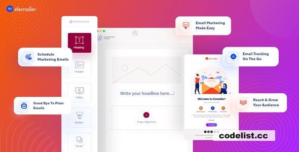 Elemailer v4.0.14 - Drag &amp; Drop WordPress Email Template &amp; Campaign Builder