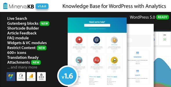 MinervaKB v2.0.3 - Knowledge Base for Wordpress with Analytics