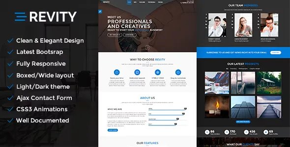 Revity - One Page WordPress Theme v1.2.4