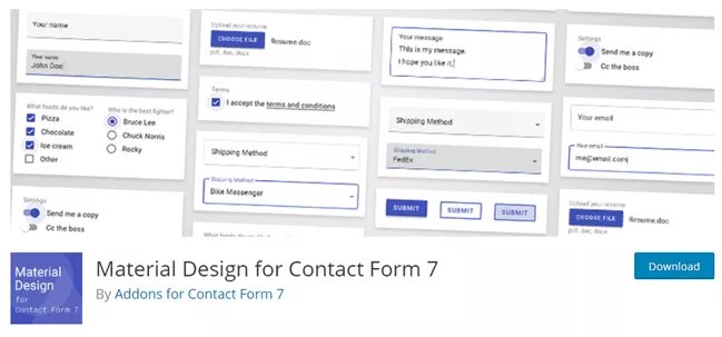 Material Design for Contact Form 7 Pro v2.6.4