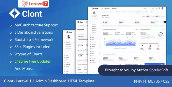 Clont - Laravel Dashboard Template v1.0.1