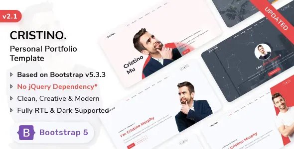 Cristino - Personal Portfolio Template + Dark + RTL v1.6.0