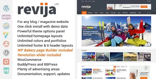 Revija - Blog & Magazine WordPress Theme v3.5
