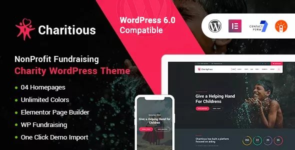 Charitious - NonProfit Fundraising Charity WordPress Theme v2.9