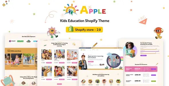 AforApple - Kids School Education &amp; Online Courses Shopify Theme
