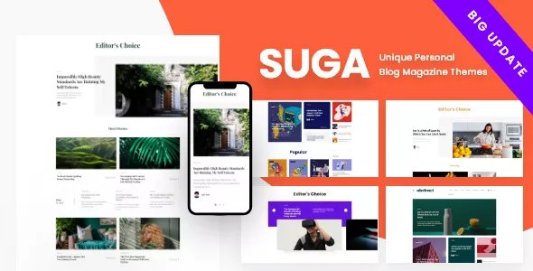 Suga - Magazine and Blog WordPress Theme v3.0