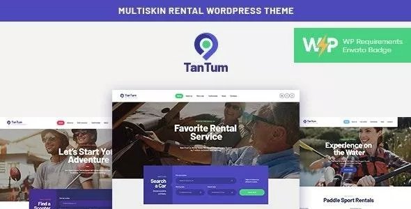 TanTum - Car, Scooter, Boat &amp; Bike Rental Services WordPress Theme v1.1.13