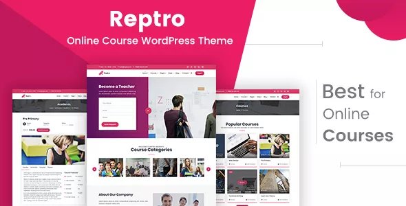 Reptro - Online Course WordPress Theme v2.1