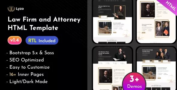 Lyzo - Law Firm &amp; Attorney HTML Template