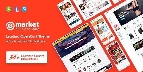 eMarket - Multipurpose MarketPlace OpenCart 3 Theme v1.3.5