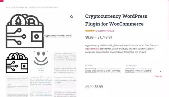 Cryptocurrency WordPress Plugin Premium - Sell ERC20 Tokens for Fiat or Bitcoin v3.14.5