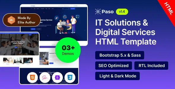 Paso - IT Solutions & Digital Services HTML Template