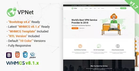 VPNet - Multipurpose VPN and Cloud Service Template with WHMCS v1.7