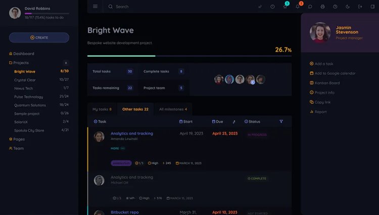 wProject - Project Management Theme v5.7.2