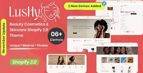 Lushy - Beauty Cosmetics & Skincare Shopify 2.0 Theme v1.3