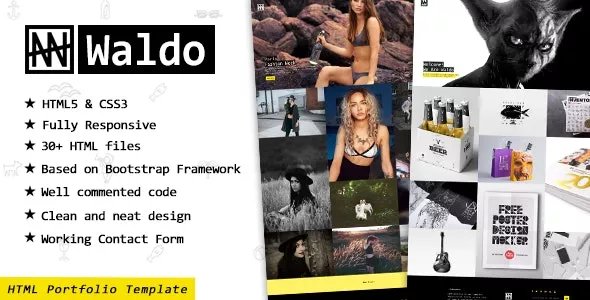 Waldo - Portfolio Showcase Website Template for Freelancers &amp; Agencies v1.6