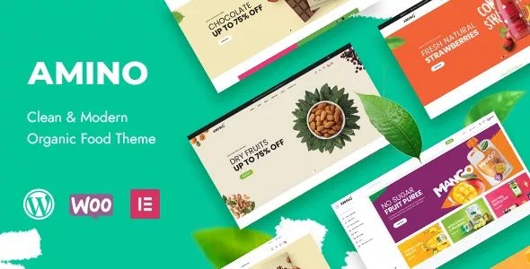 Amino - Organic &amp; Food WordPress Theme