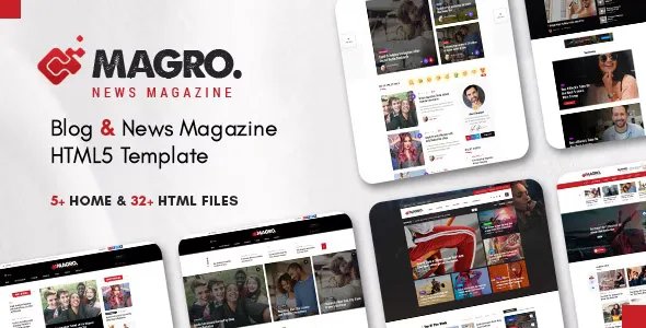 Magro - News Magazine &amp; Blog Responsive HTML5 Template v1.0