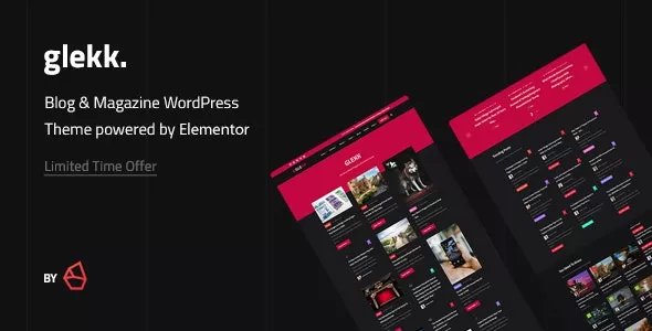 Glekk - Elementor Blog & Magazine WordPress Theme v1.4