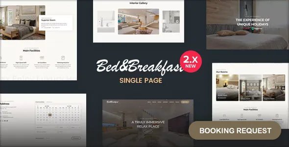 Bed & Breakfast Responsive Single Page v2.0
