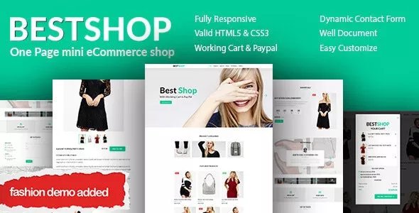Bestshop - One Page Mini eCommerce Shop Templates