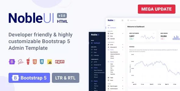 NobleUI - HTML Bootstrap 5 Admin Dashboard Template v2.1.0