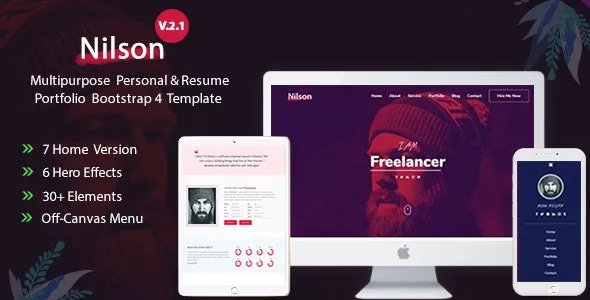 Nilson - Multipurpose Personal Resume & Portfolio Template v2.1