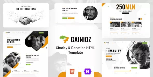 Gainioz - Charity & Donation HTML Template v1.3