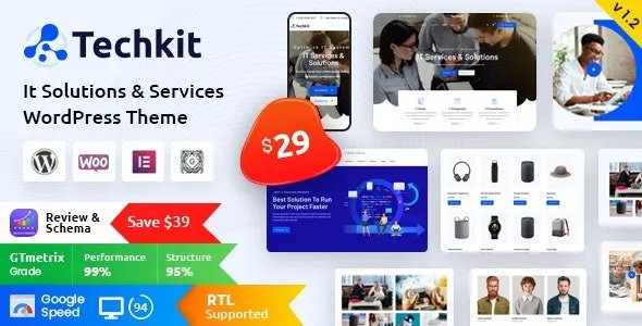Techkit - Technology & IT Solutions WordPress Theme v1.4